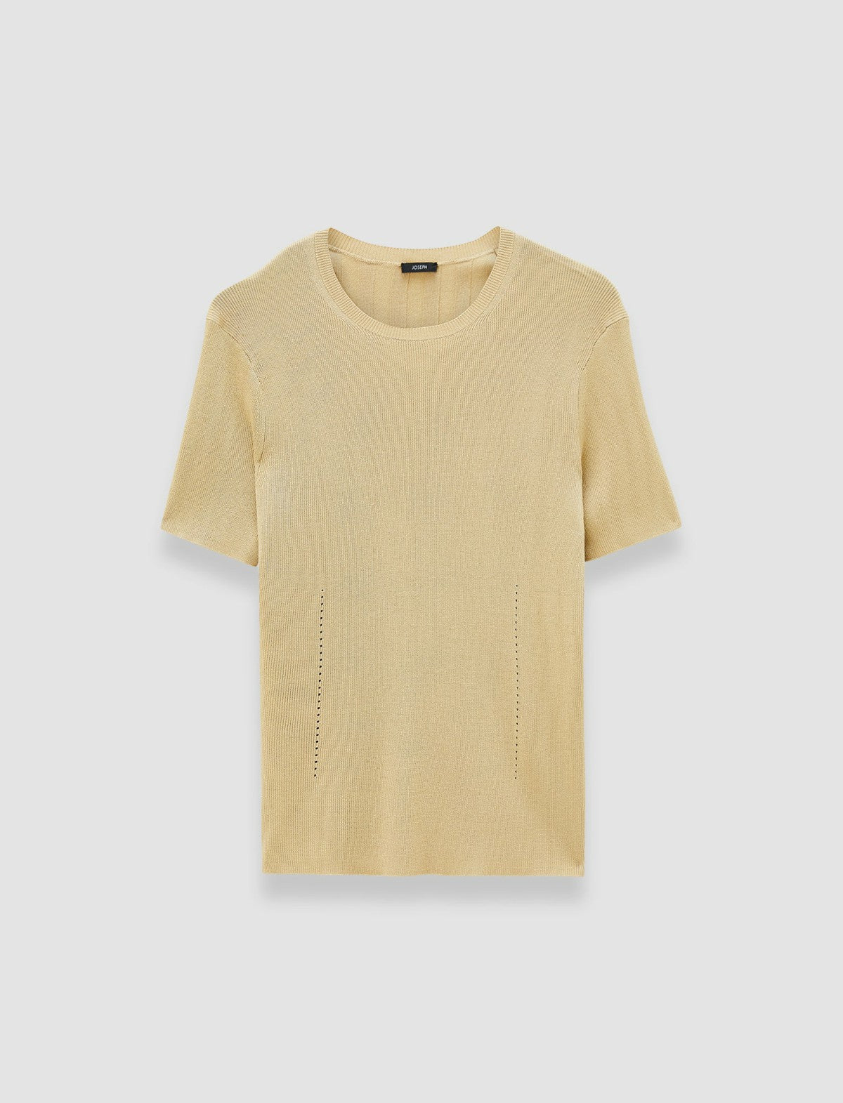 JOSEPH Fashion Women Satiny Rib Knit Top Desert Sand