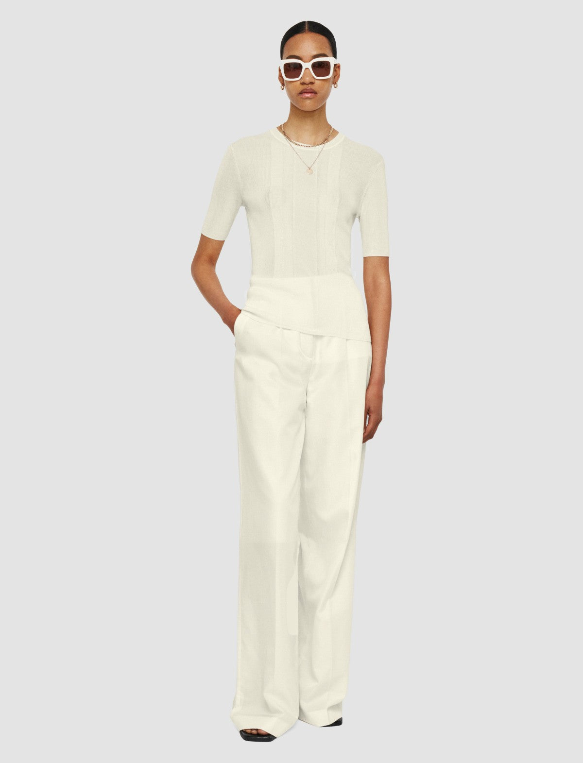 JOSEPH Fashion Women Crisp Rayon Top Ivory