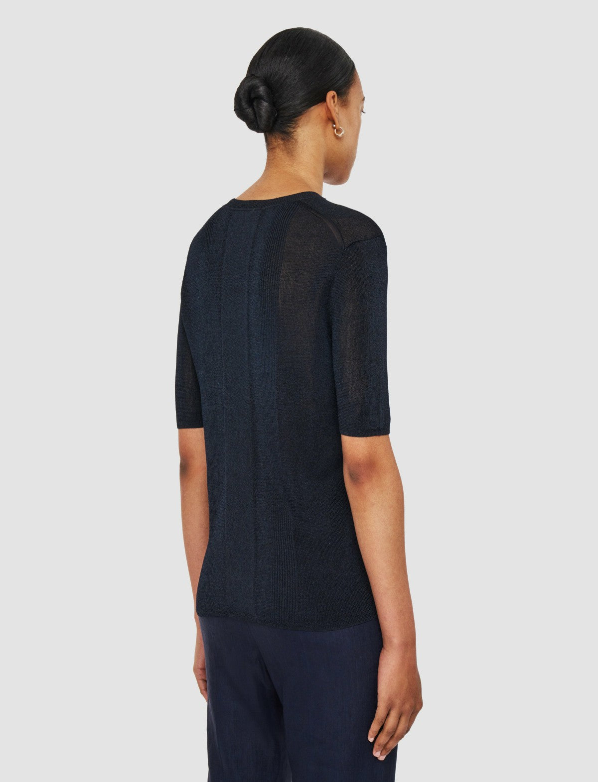 JOSEPH Fashion Women Crisp Rayon Top Navy