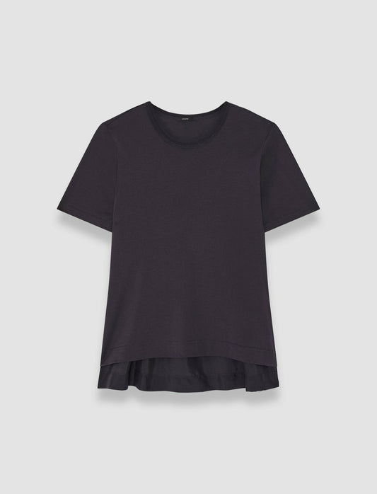 JOSEPH Fashion Women Jersey Habotai Silk Top Navy