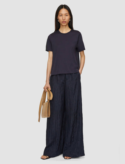 JOSEPH Fashion Women Jersey Habotai Silk Top Navy