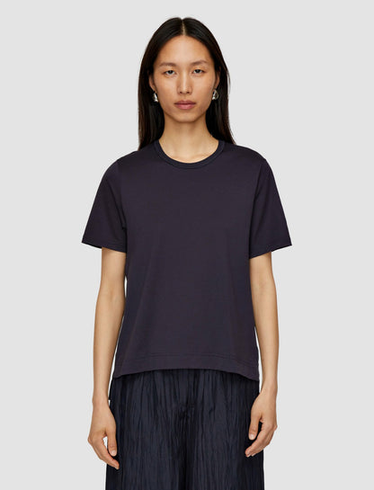 JOSEPH Fashion Women Jersey Habotai Silk Top Navy