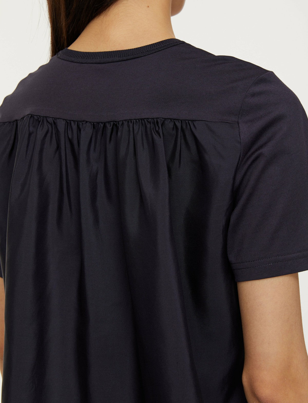 JOSEPH Fashion Women Jersey Habotai Silk Top Navy