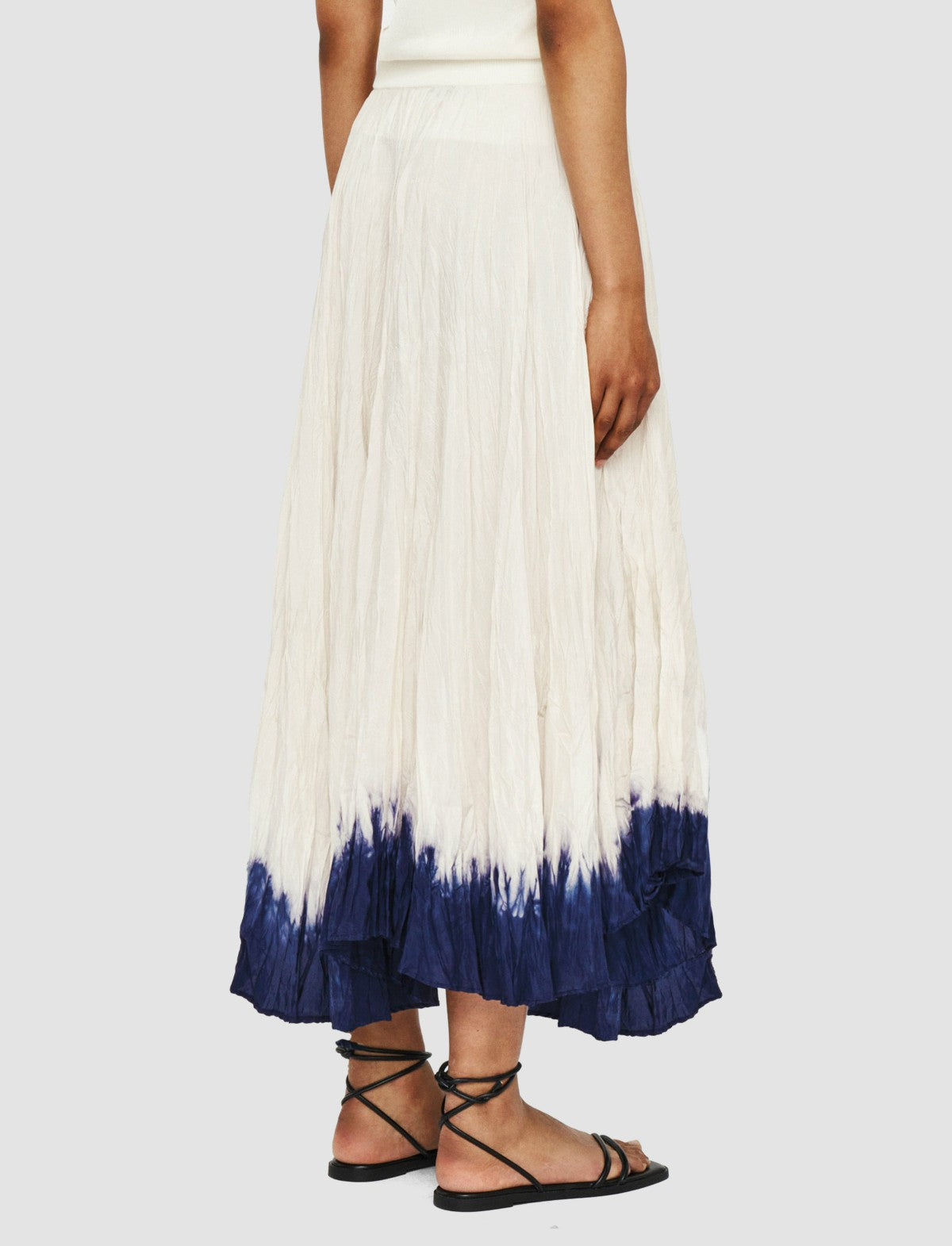 JOSEPH Fashion Women Knit Woven Skirt Ivory/Navy