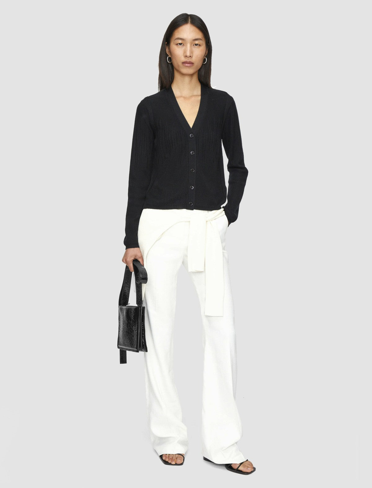 JOSEPH Fashion Women Gradient Stitch Cardigan Black