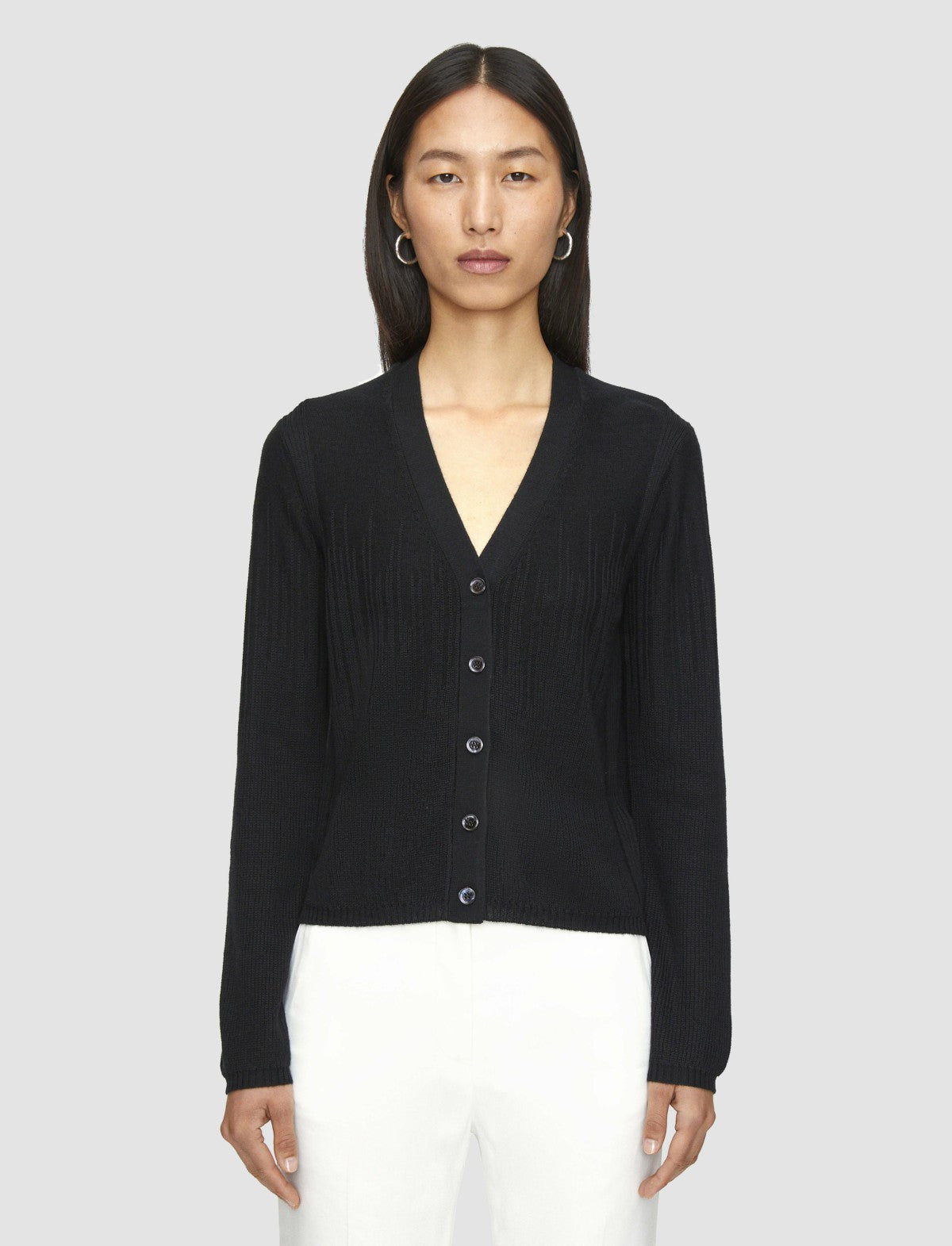JOSEPH Fashion Women Gradient Stitch Cardigan Black