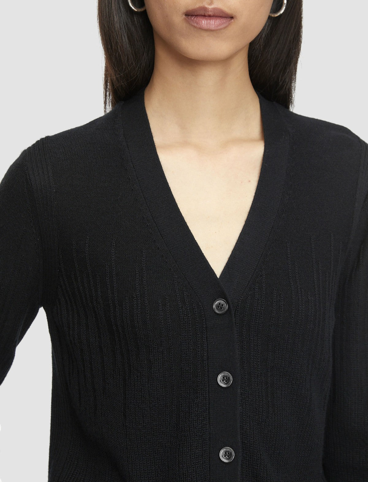 JOSEPH Fashion Women Gradient Stitch Cardigan Black