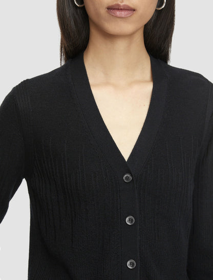JOSEPH Fashion Women Gradient Stitch Cardigan Black