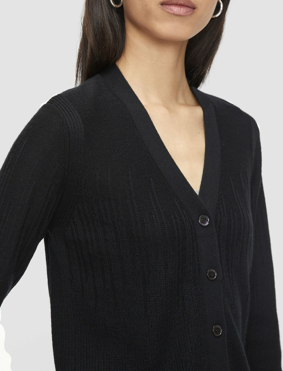 JOSEPH Fashion Women Gradient Stitch Cardigan Black