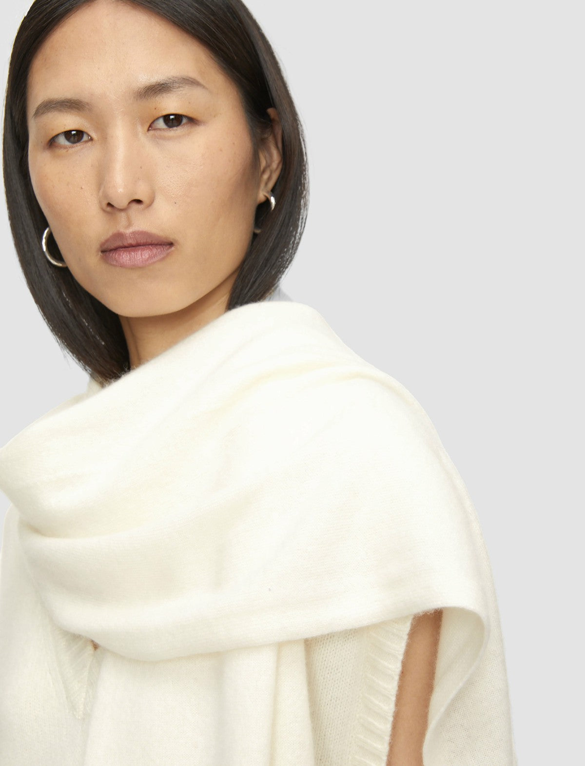 JOSEPH Fashion Women Light Pure Cashmere Scarf Ivory