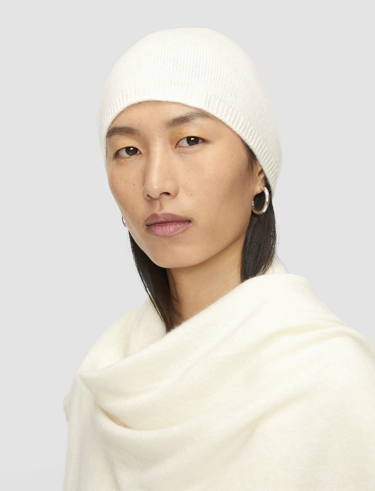 JOSEPH Fashion Women Light Pure Cashmere Hat Ivory