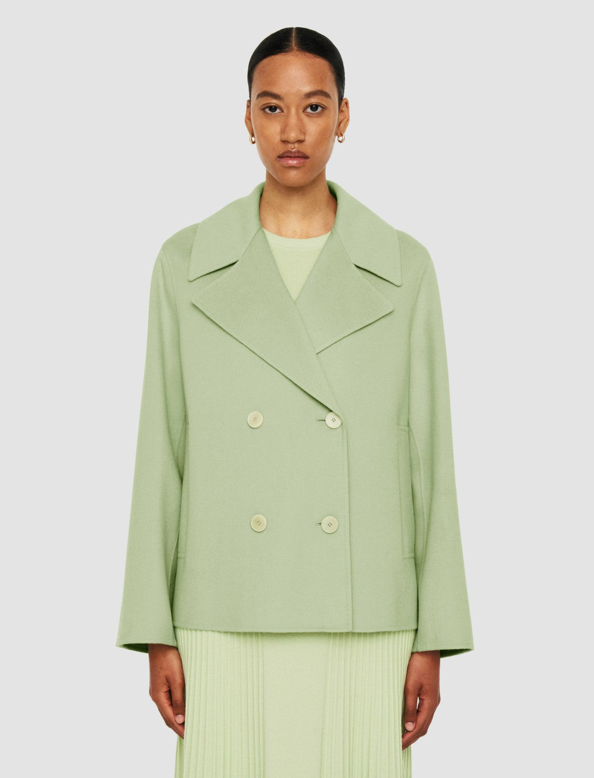 JOSEPH Fashion Women Gilkes Light Double Face Jacket Matcha