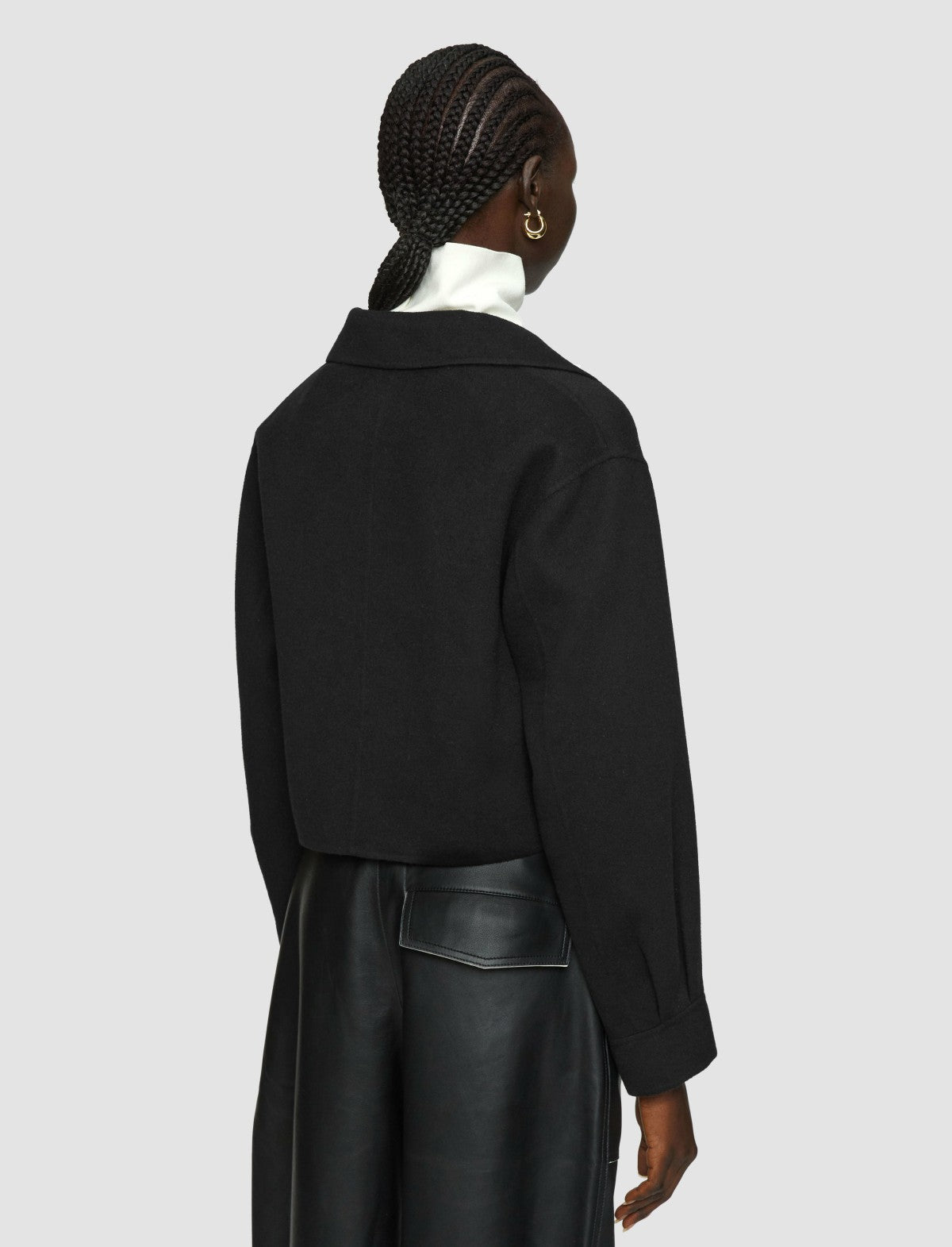 JOSEPH Fashion Women Collin Light Double Face Jacket Black