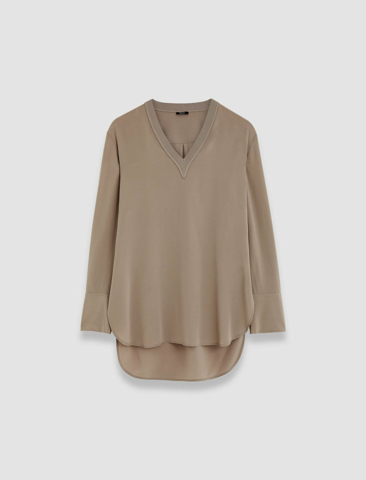 JOSEPH Fashion Women Miller Crepe de Soie Silk Blouse Escargot