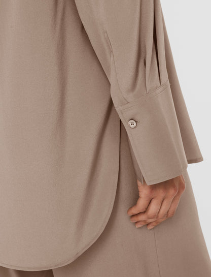 JOSEPH Fashion Women Miller Crepe de Soie Silk Blouse Escargot