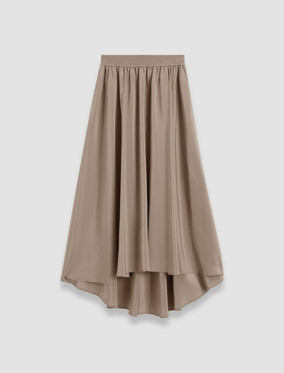 JOSEPH Fashion Women Violet Crepe de Soie Silk Skirt Escargot