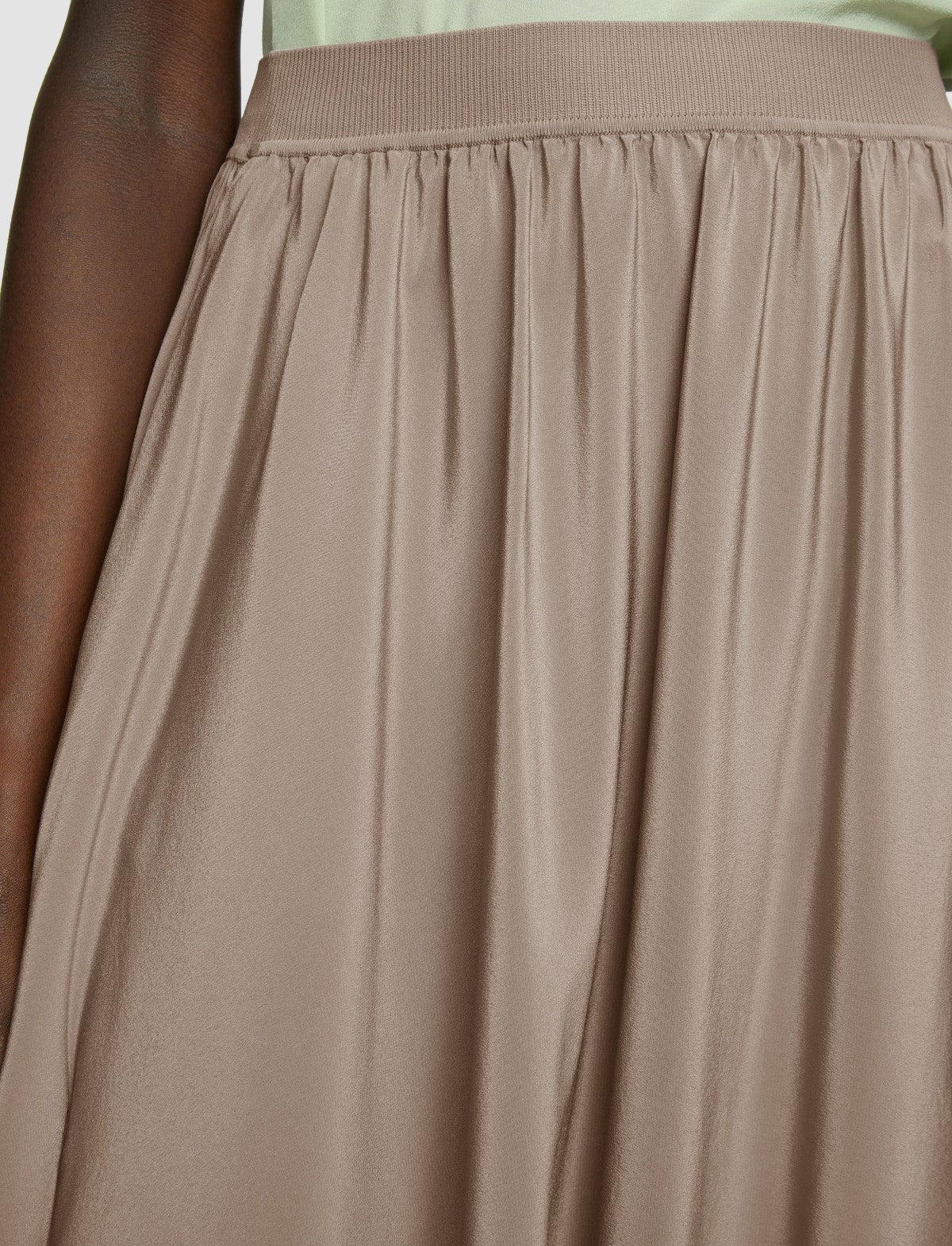 JOSEPH Fashion Women Violet Crepe de Soie Silk Skirt Escargot