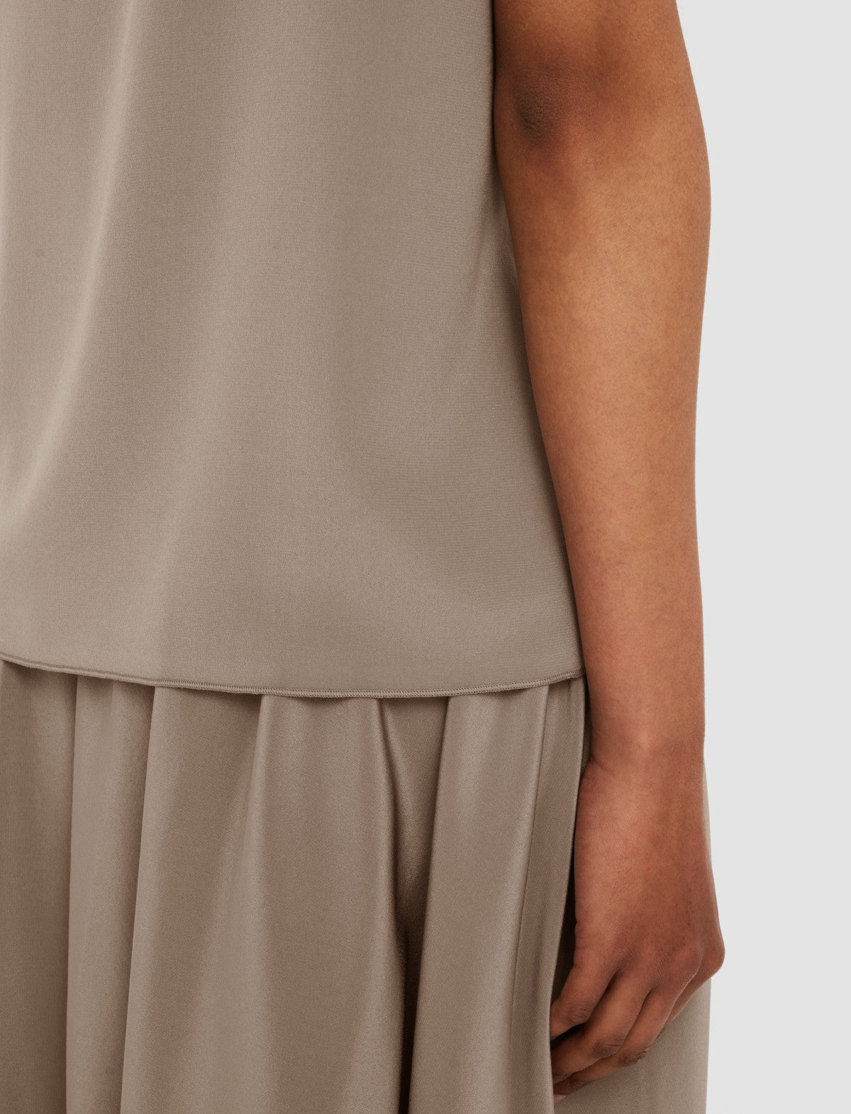 JOSEPH Fashion Women Rubin Crepe de Soie Silk Blouse Escargot