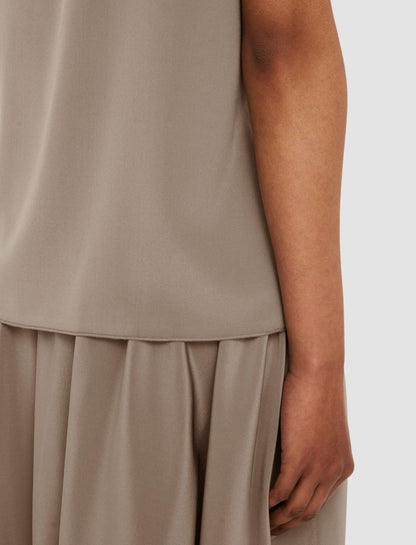 JOSEPH Fashion Women Rubin Crepe de Soie Silk Blouse Escargot