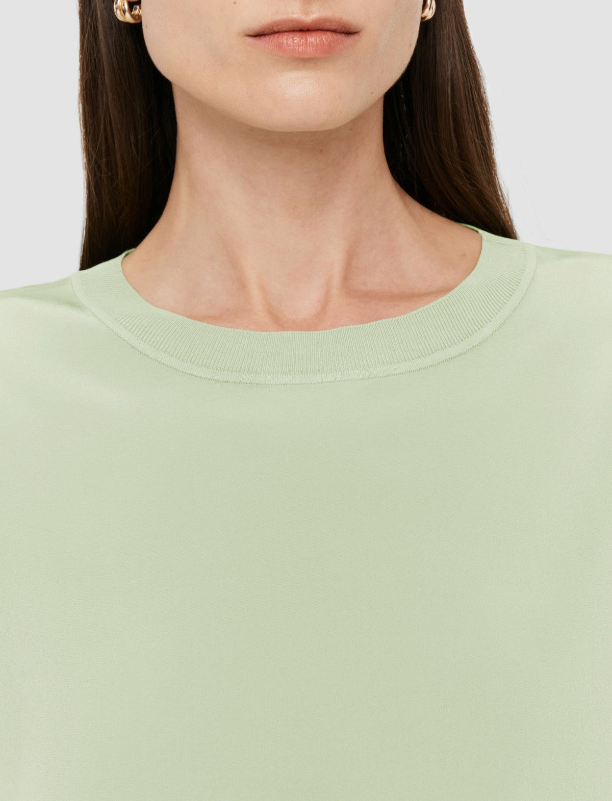 JOSEPH Fashion Women Rubin Crepe de Soie Silk Blouse Matcha