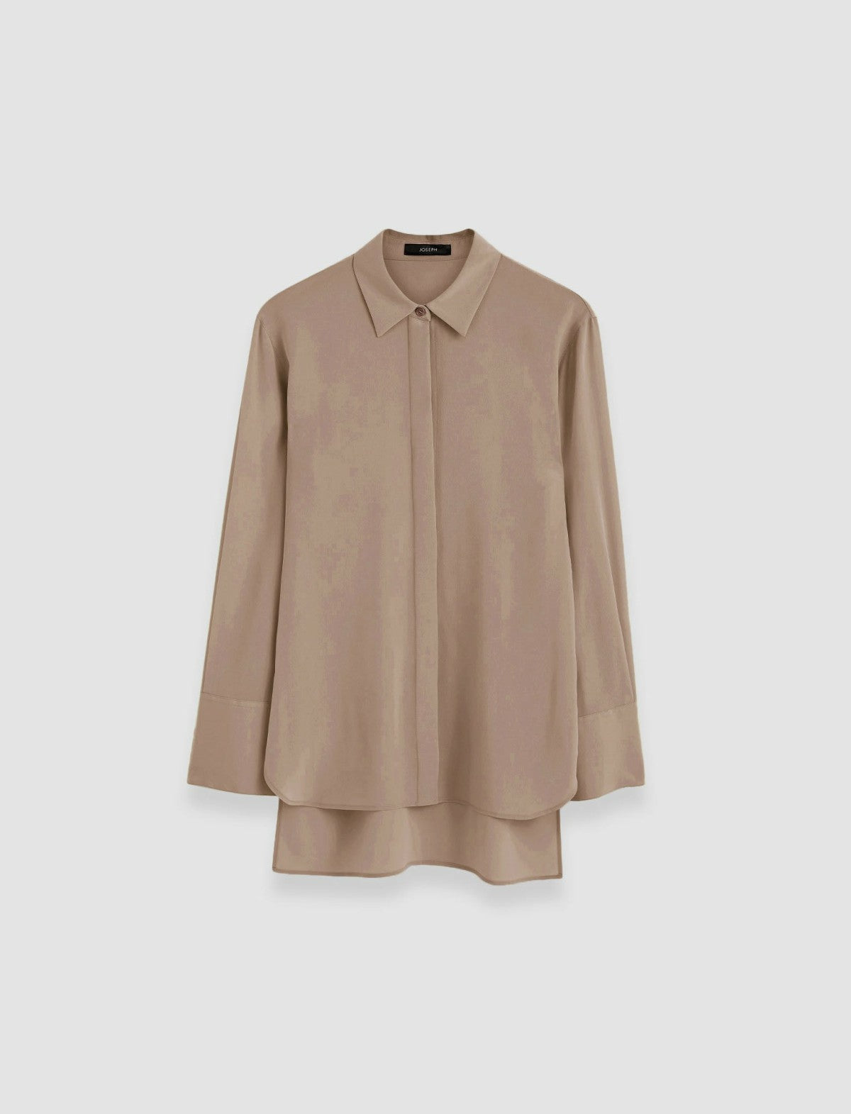 JOSEPH Fashion Women Bold Crepe de Soie Silk Blouse Escargot