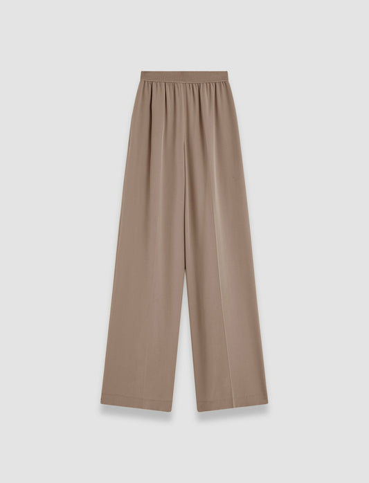 JOSEPH Fashion Women Hulin Crepe de Soie Silk Trousers Escargot