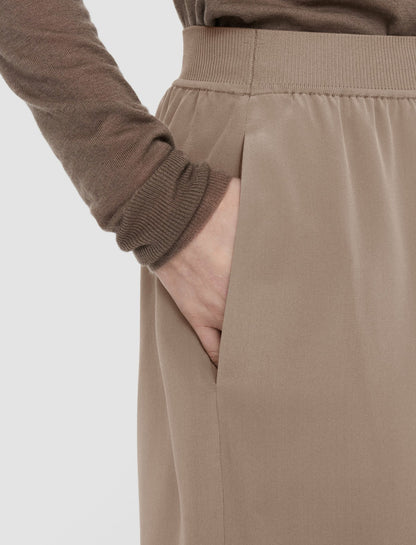 JOSEPH Fashion Women Hulin Crepe de Soie Silk Trousers Escargot