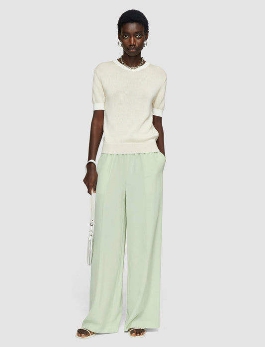 JOSEPH Fashion Women Hulin Crepe de Soie Silk Trousers Matcha