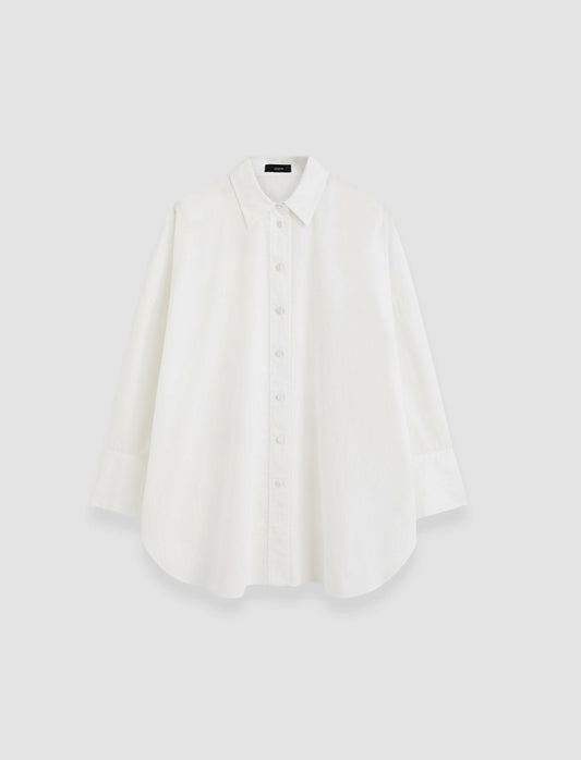JOSEPH Fashion Women Comete Poplin Cotton Shirt White