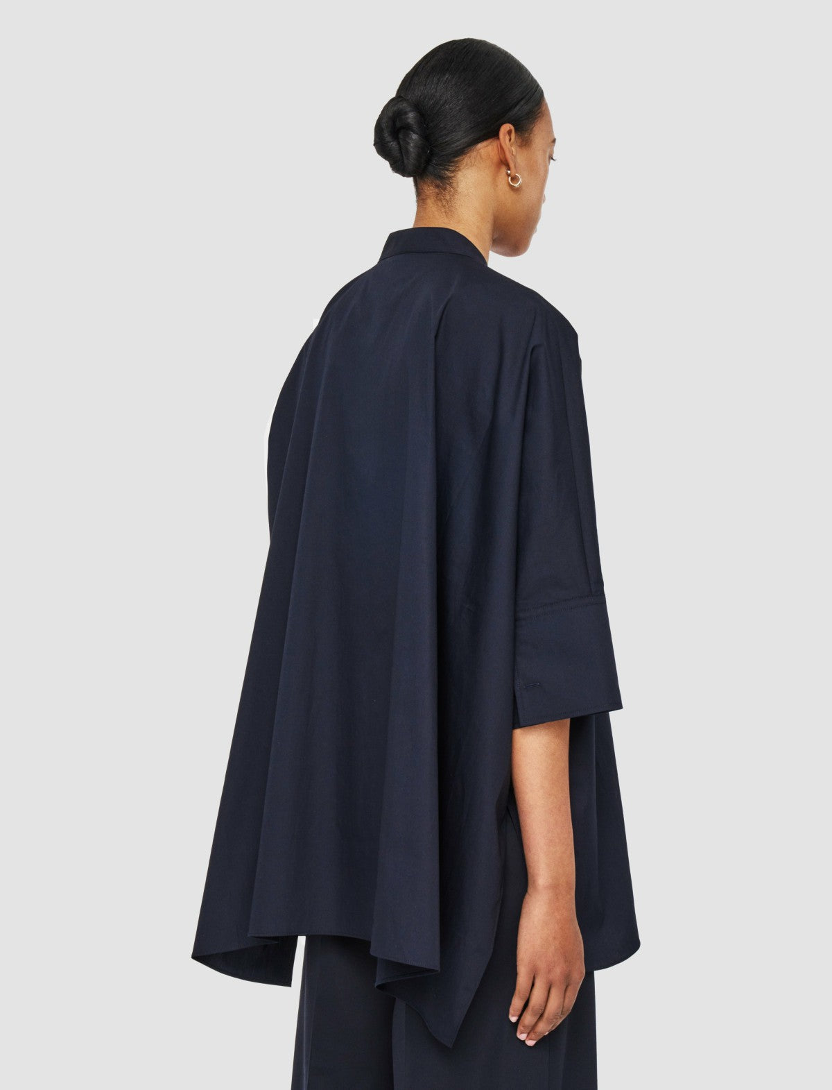 JOSEPH Fashion Women Congo Poplin Cotton Shirt Navy