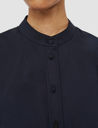 JOSEPH Fashion Women Congo Poplin Cotton Shirt Navy