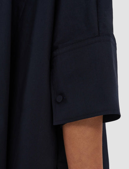 JOSEPH Fashion Women Congo Poplin Cotton Shirt Navy