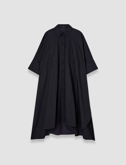 JOSEPH Fashion Women Dania Poplin Cotton Dress Navy