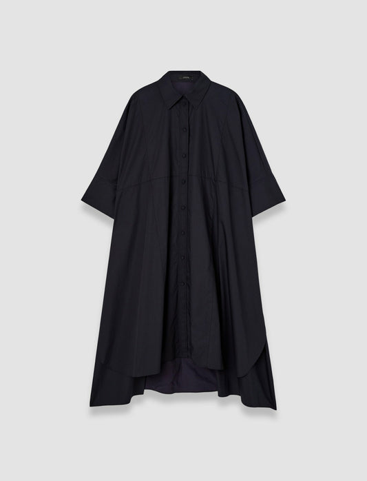 JOSEPH Fashion Women Dania Poplin Cotton Dress Navy