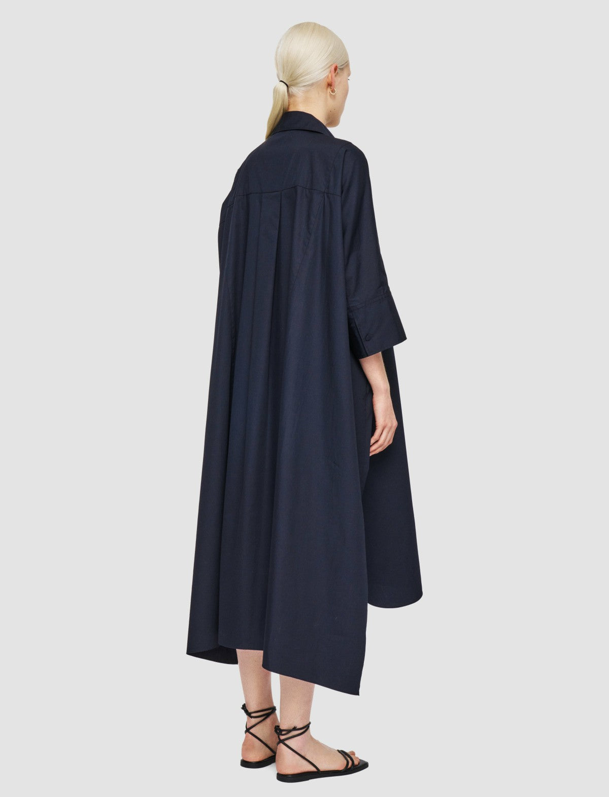 JOSEPH Fashion Women Dania Poplin Cotton Dress Navy