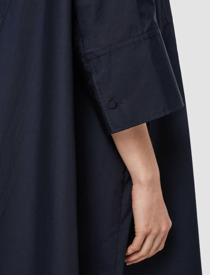 JOSEPH Fashion Women Dania Poplin Cotton Dress Navy