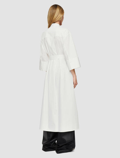 JOSEPH Fashion Women Mederic Poplin Colour Block Dress Black/White/Quail