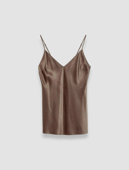 JOSEPH Fashion Women Clea Silk Satin Camisole Escargot