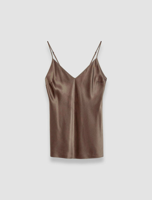 JOSEPH Fashion Women Clea Silk Satin Camisole Escargot