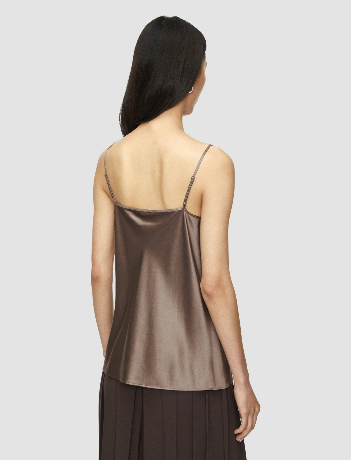 JOSEPH Fashion Women Clea Silk Satin Camisole Escargot