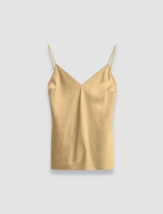 JOSEPH Fashion Women Clea Silk Satin Camisole Desert Sand