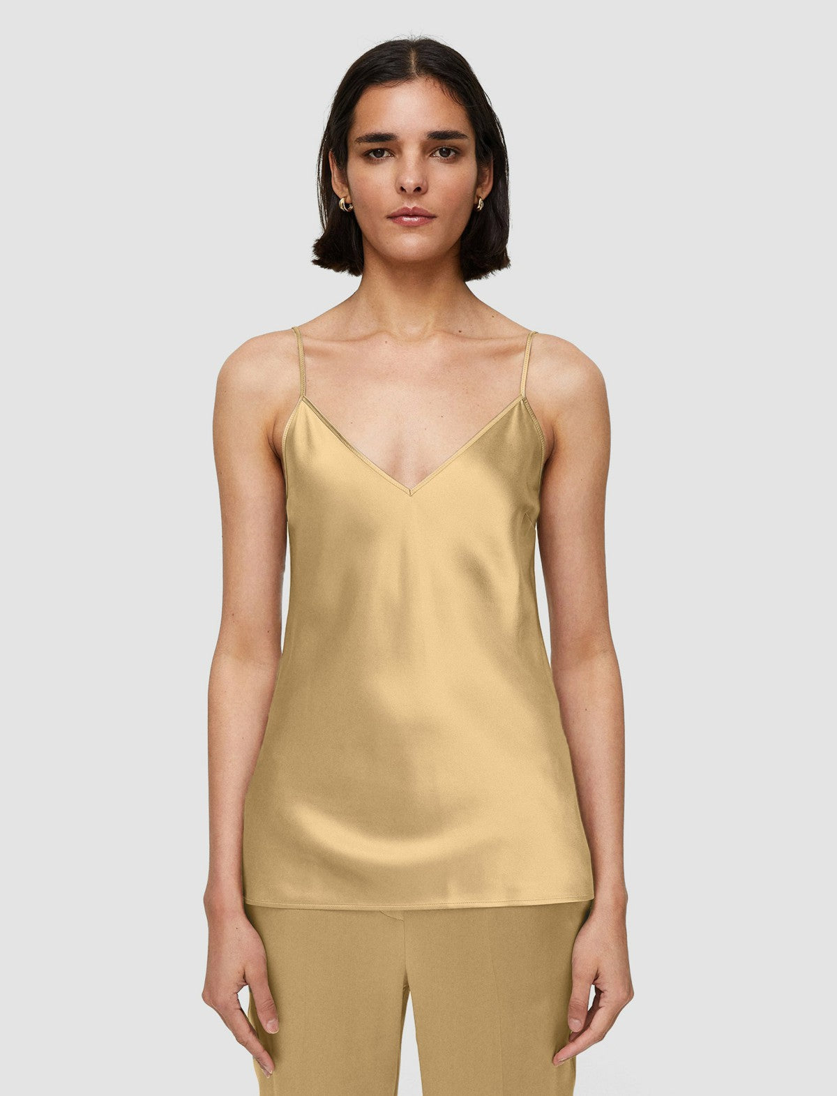 JOSEPH Fashion Women Clea Silk Satin Camisole Desert Sand