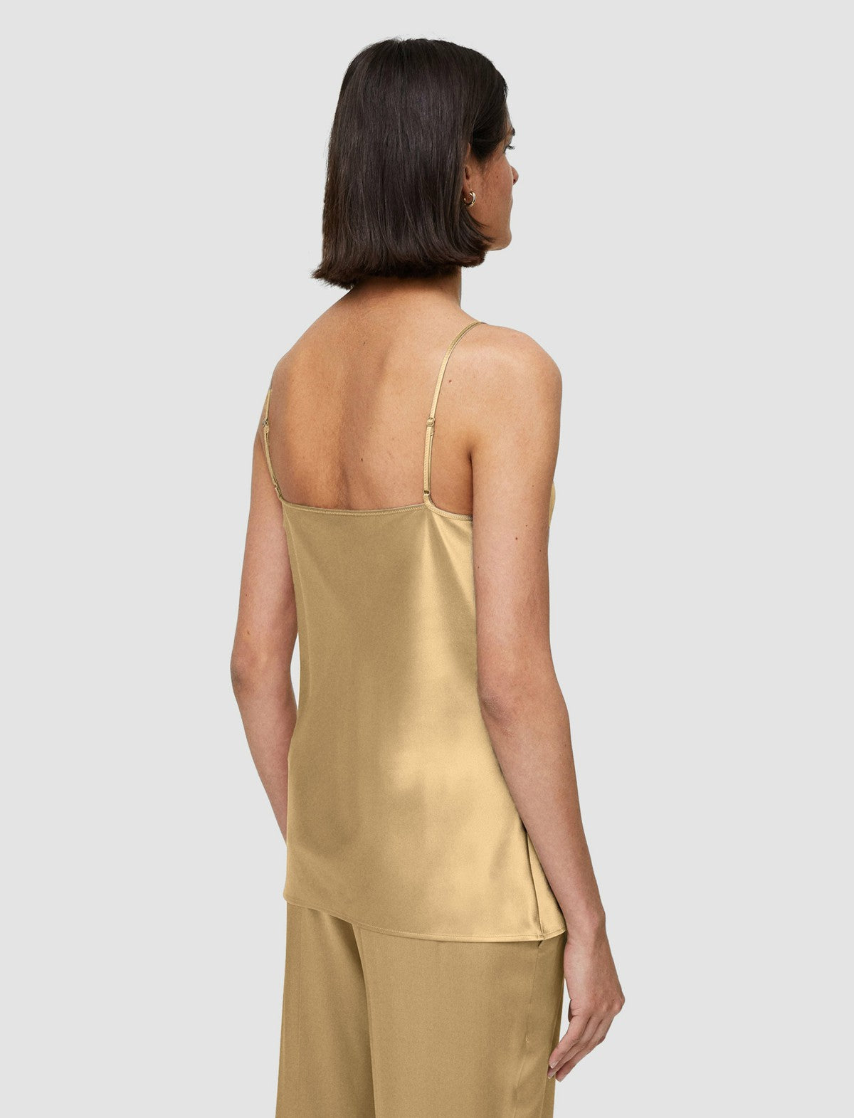 JOSEPH Fashion Women Clea Silk Satin Camisole Desert Sand