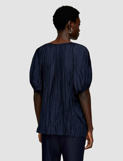 JOSEPH Fashion Women Briela Habotai Silk Blouse Navy