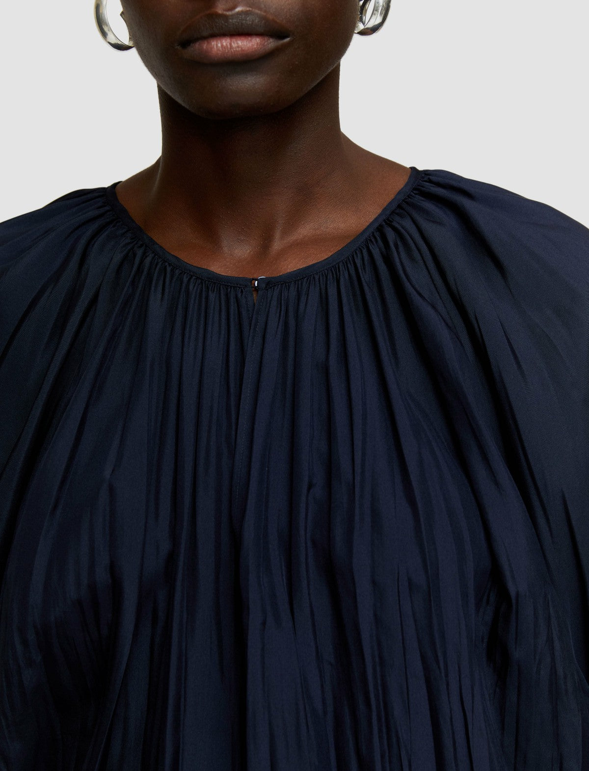 JOSEPH Fashion Women Briela Habotai Silk Blouse Navy