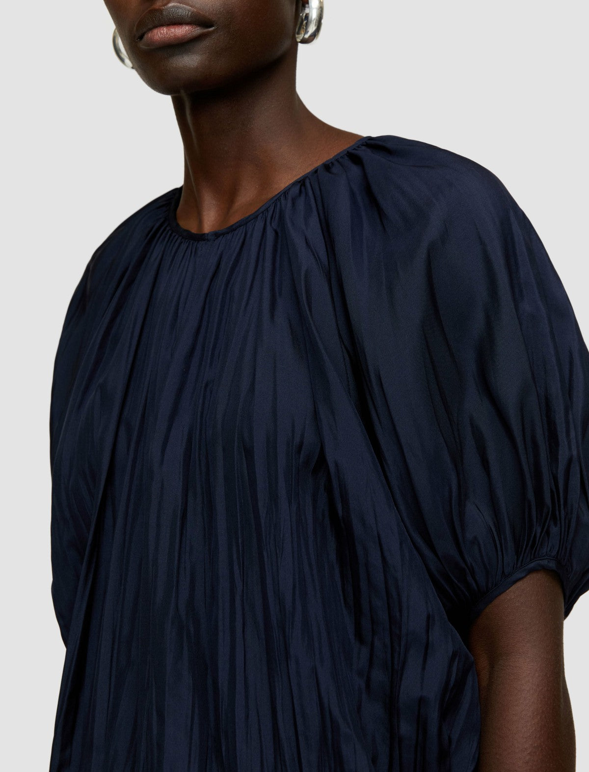 JOSEPH Fashion Women Briela Habotai Silk Blouse Navy
