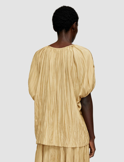 JOSEPH Fashion Women Briela Habotai Silk Blouse Desert Sand