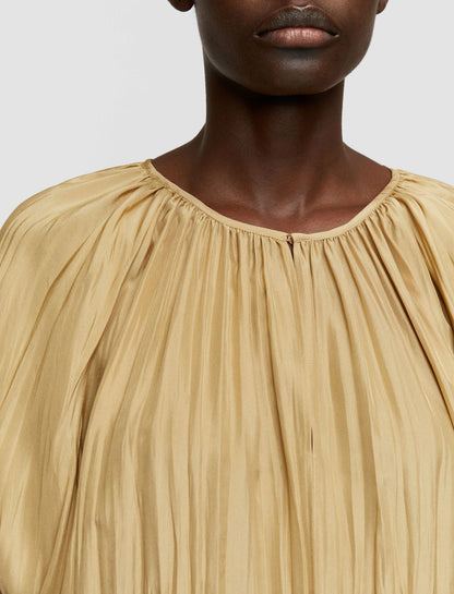 JOSEPH Fashion Women Briela Habotai Silk Blouse Desert Sand