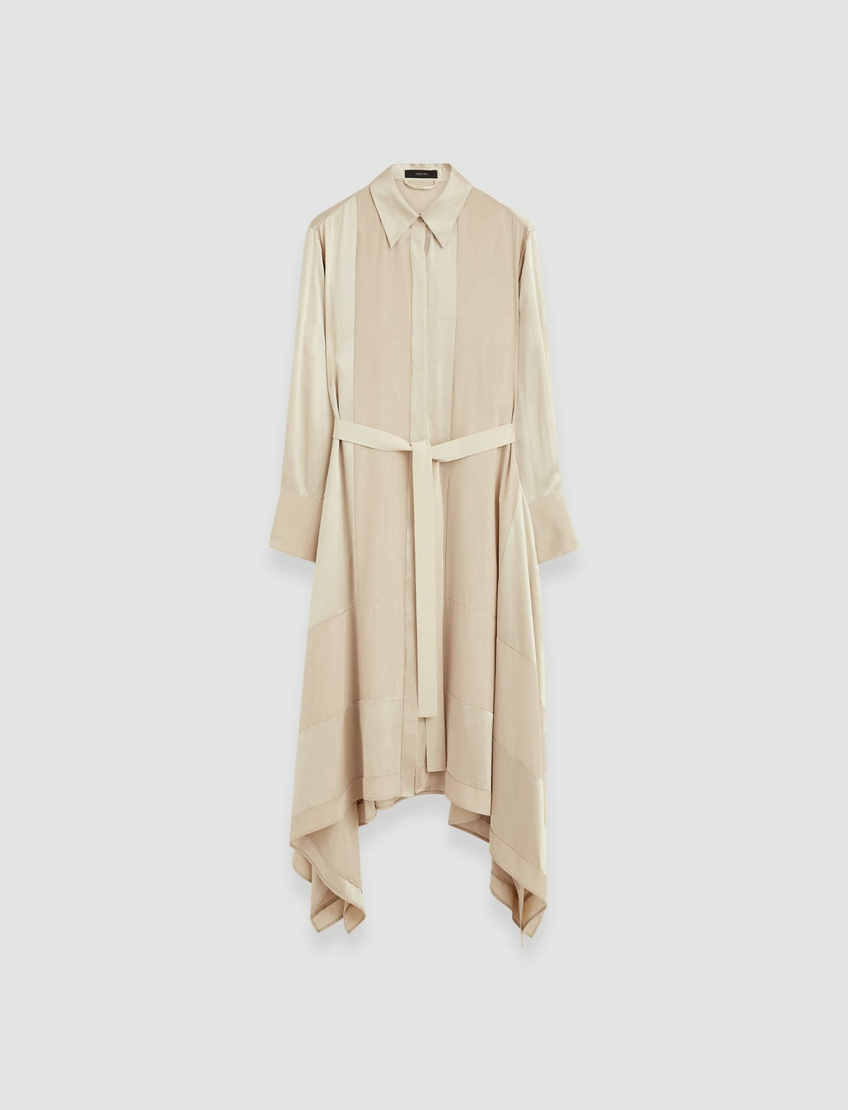 JOSEPH Fashion Women Cyprien Shiny Matte Satin Dress Quail