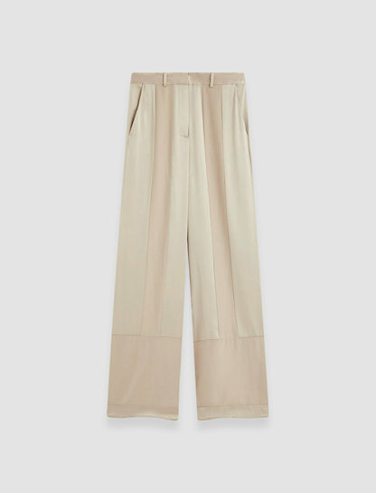 JOSEPH Fashion Women Corto Shiny Matte Satin Trousers Quail